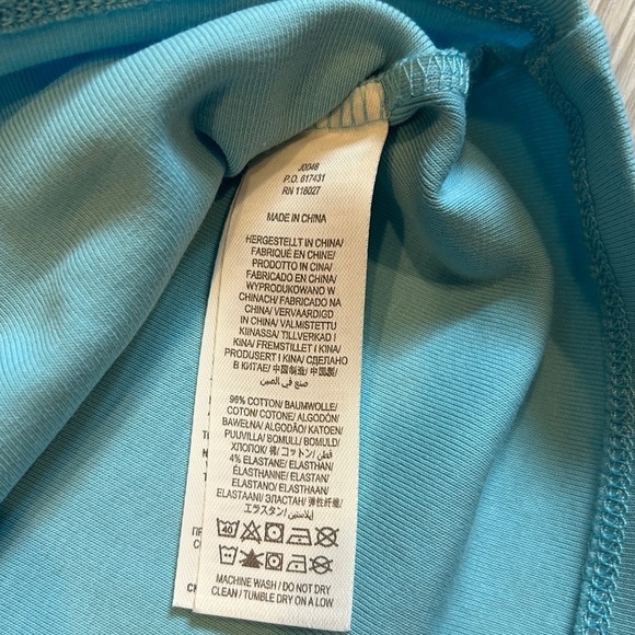 Boden Light Blue Absolutely Essential Boatneck long Sleeve Cotton Tee - Large - Picture 3 of 7